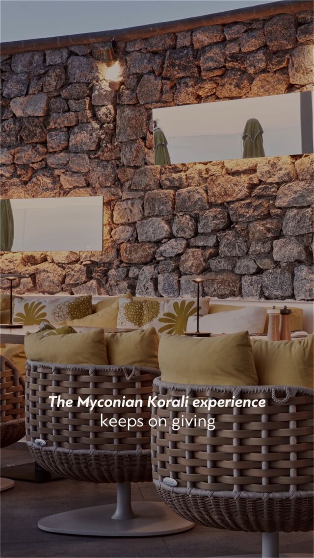 The Myconian Korali experience is the gift that keeps on giving. Discover a bright and vivid world with cohesive aesthetics where you can wander from morning till night and fill your moments with refined indulgence.

Discover more: link in bio.

#MyconianKorali #MyconianCollection #RelaisChateaux #LuxuryHotel #MykonosTown #Cyclades #Greece